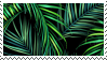 A stamp with dark green ferns